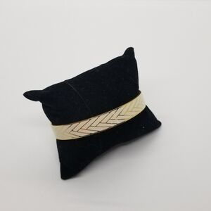 J. Crew gold tone and cream enamel bangle